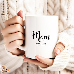 Mom Established New Mom Gift Coffee Mug