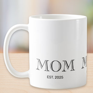Mom Established New Mom Gift Coffee Mug