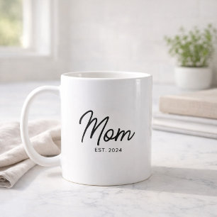 Mom Established New Mom Gift Coffee Mug