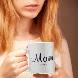 Mom Established New Mom Gift Coffee Mug
