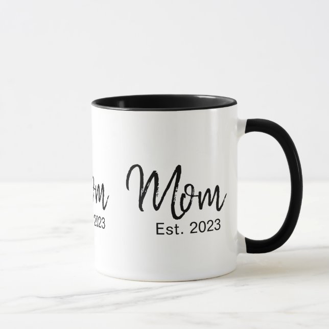Mom Established New Mom Gift Mug (Right)