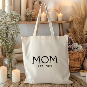 Mom Established New Mom Gift Tote Bag