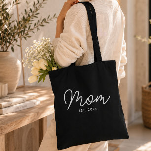 Mom Established New Mom Gift Tote Bag