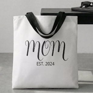 Mom Established New Mom Gift Tote Bag