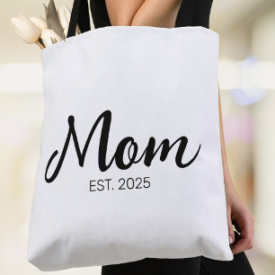 Mom Established New Mom Gift Tote Bag