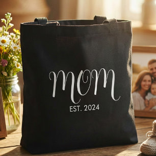 Mom Established New Mom Gift Tote Bag