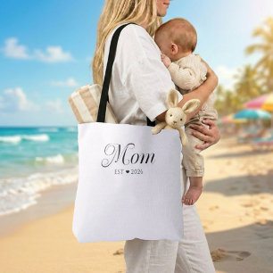 Mom Established New Mom Gift Tote Bag
