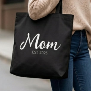 Mom Established New Mom Gift Tote Bag