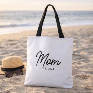 Mom Established New Mom Gift Tote Bag
