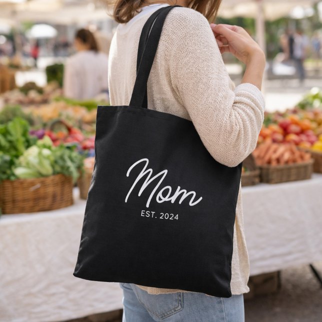 Mom Established New Mom Gift Tote Bag (Creator Uploaded)