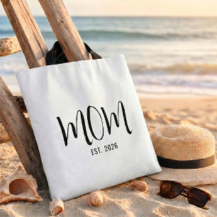 Mom Established New Mom Gift Tote Bag