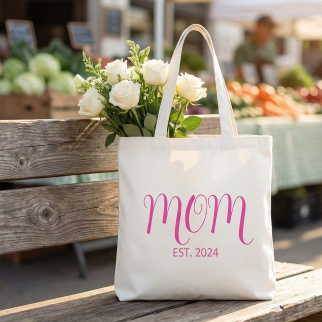 Mom Established New Mom Gift Tote Bag (Creator Uploaded)