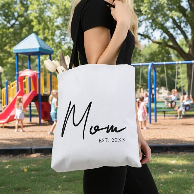 Mom Established New Mom Gift Tote Bag (Creator Uploaded)