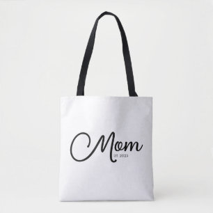 Mom Established New Mom Gift Tote Bag
