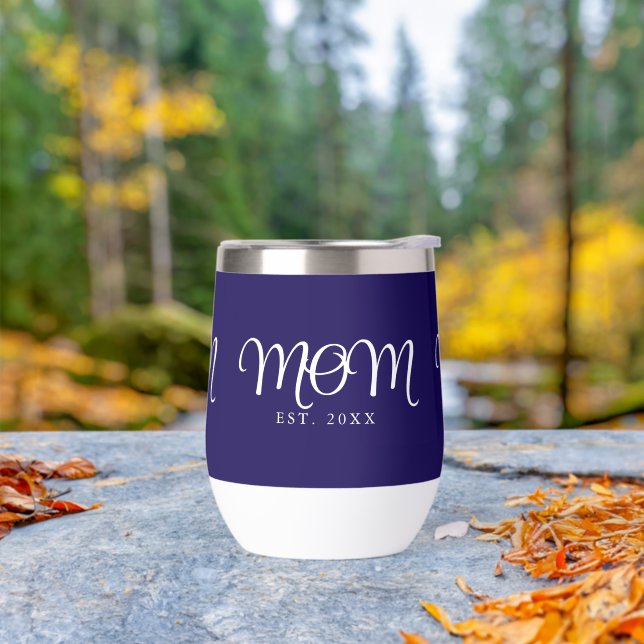 Mom Established New Mom Gift White Script (Outdoor)