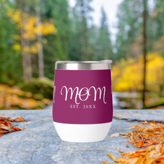 Mom Established New Mom Gift White Script