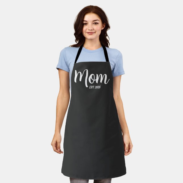 Mom Established New Mother Gift Apron (Worn)