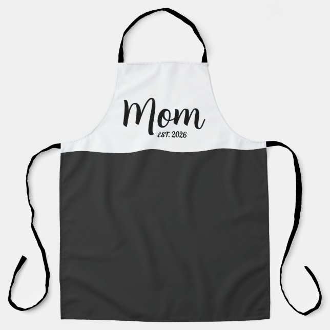 Mom Established New Mother Gift Apron (Front)