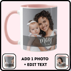 Mom Established Photo Gift for New Mother Mug
