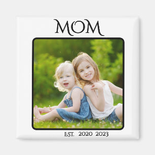 Mom Established Photo Gift Magnet