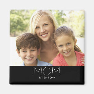 Mom Established Photo Gift Magnet