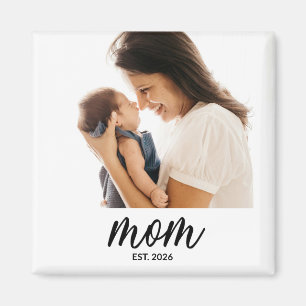 Mom Established Photo Gift Magnet