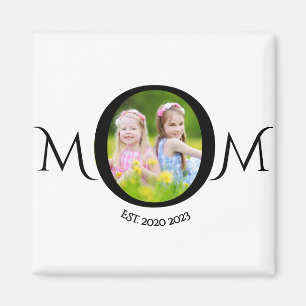 Mom Established Photo Gift Magnet