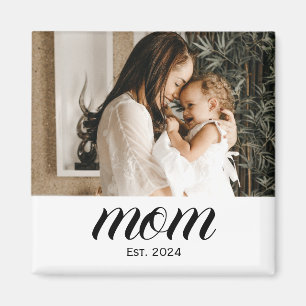 Mom Established Photo Gift Magnet