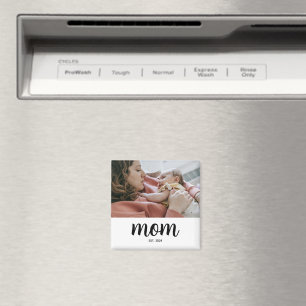 Mom Established Photo Gift Magnet