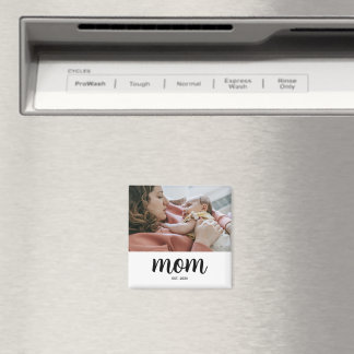 Mom Established Photo Gift Magnet