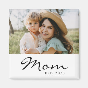 Mom Established Photo Gift Magnet