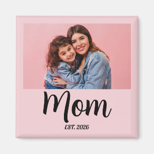 Mom Established Photo Gift Magnet