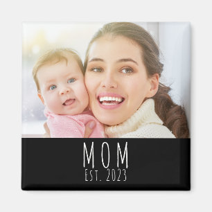 Mom Established Photo Gift Magnet
