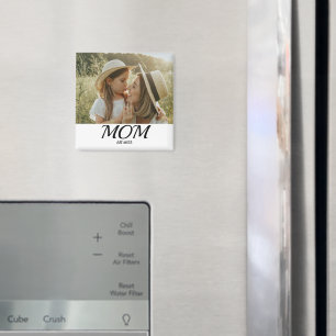Mom Established Photo Gift  Magnet