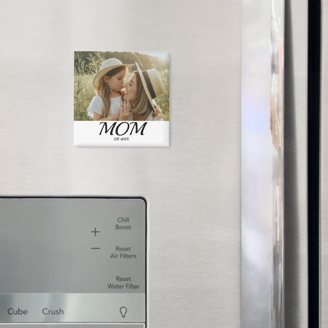 Mom Established Photo Gift  Magnet (In Situ (Fridge))