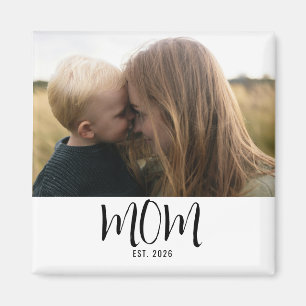 Mom Established Photo Gift Magnet