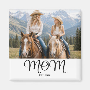 Mom Established Photo Gift Magnet