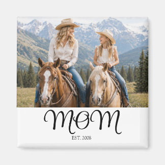 Mom Established Photo Gift Magnet