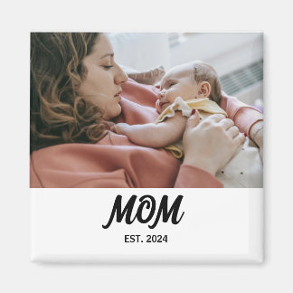 Mom Established Photo Gift Magnet