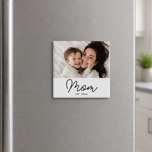 Mom Established Photo Gift Magnet