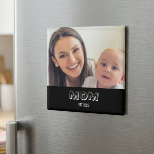 Mom Established Photo Gift Magnet