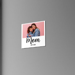Mom Established Photo Gift Magnet