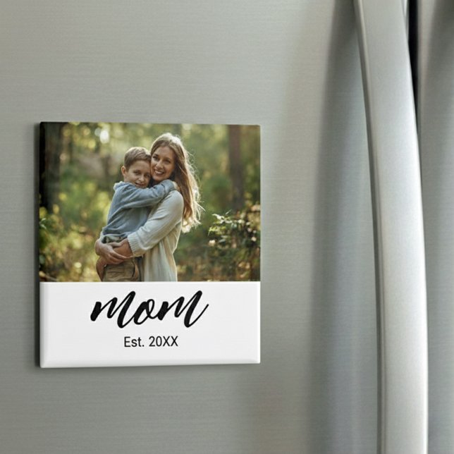 Mom Established Photo Gift  Magnet (Creator Uploaded)