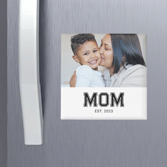 Mom Established Photo Gift Magnet (Creator Uploaded)