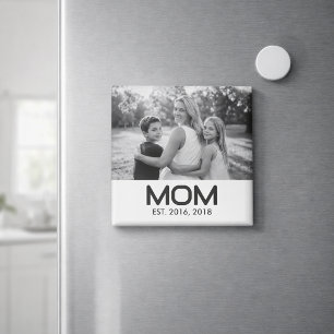 Mom Established Photo Gift Magnet