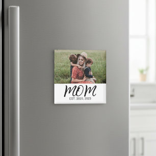 Mom Established Photo Gift  Magnet