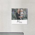 Mom Established Photo Gift Magnet<br><div class="desc">Celebrate the year she officially became a Mom with this stylish and thoughtful magnet. Featuring a modern, clean design, the word "Mom" is boldly displayed with "Est." followed by the customizable year. Your favourite mom photo completes the design in a large format that takes centre stage. It's the perfect gift...</div>