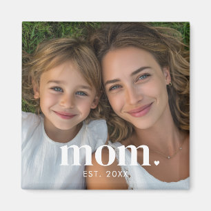 Mom Established Photo Gift  Magnet