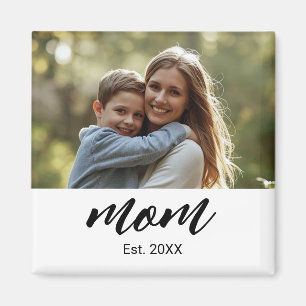 Mom Established Photo Gift Magnet