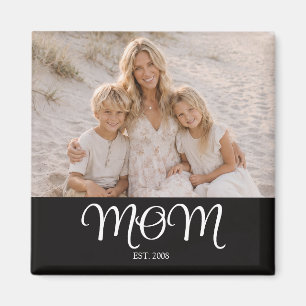 Mom Established Photo Gift Magnet